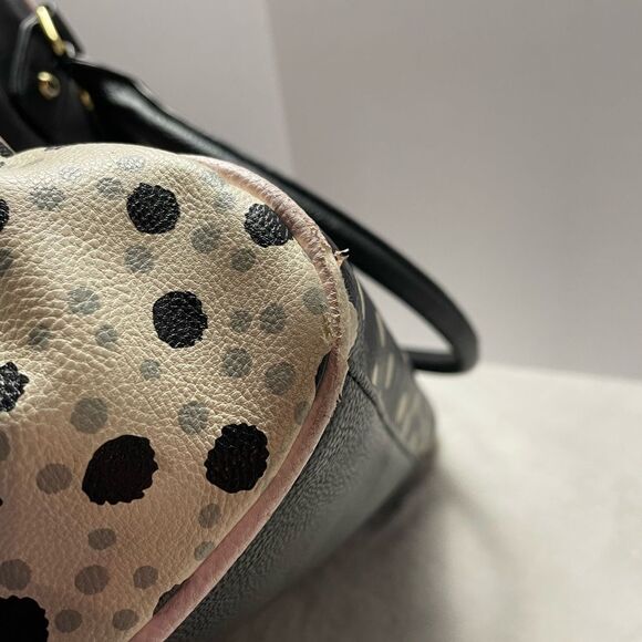 Betsey Johnson Diaper Bag Large Baby Tote Flap Over Polka Dot - Picture 11 of 15